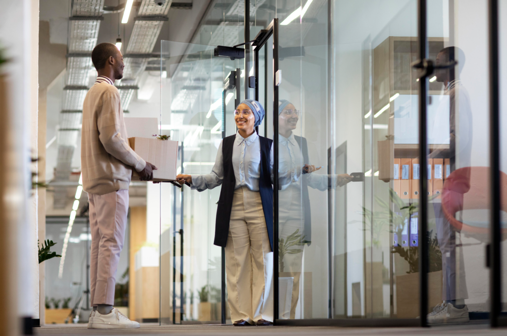 How Commercial Door Entrance Systems Support Workplace Safety